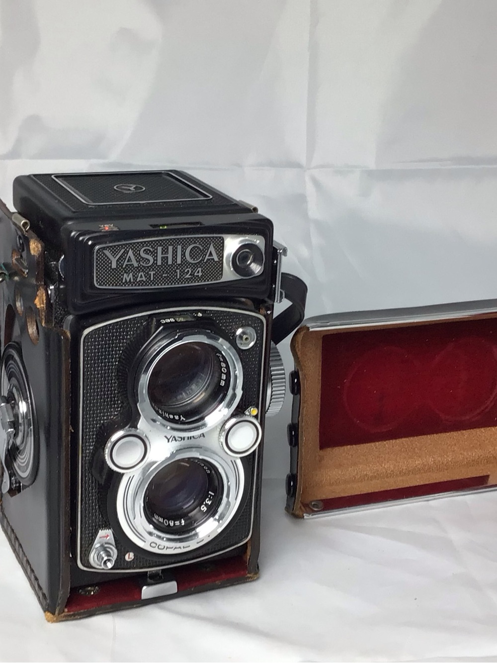 Yashica Twin-Lens Reflex Camera in Black and Silver